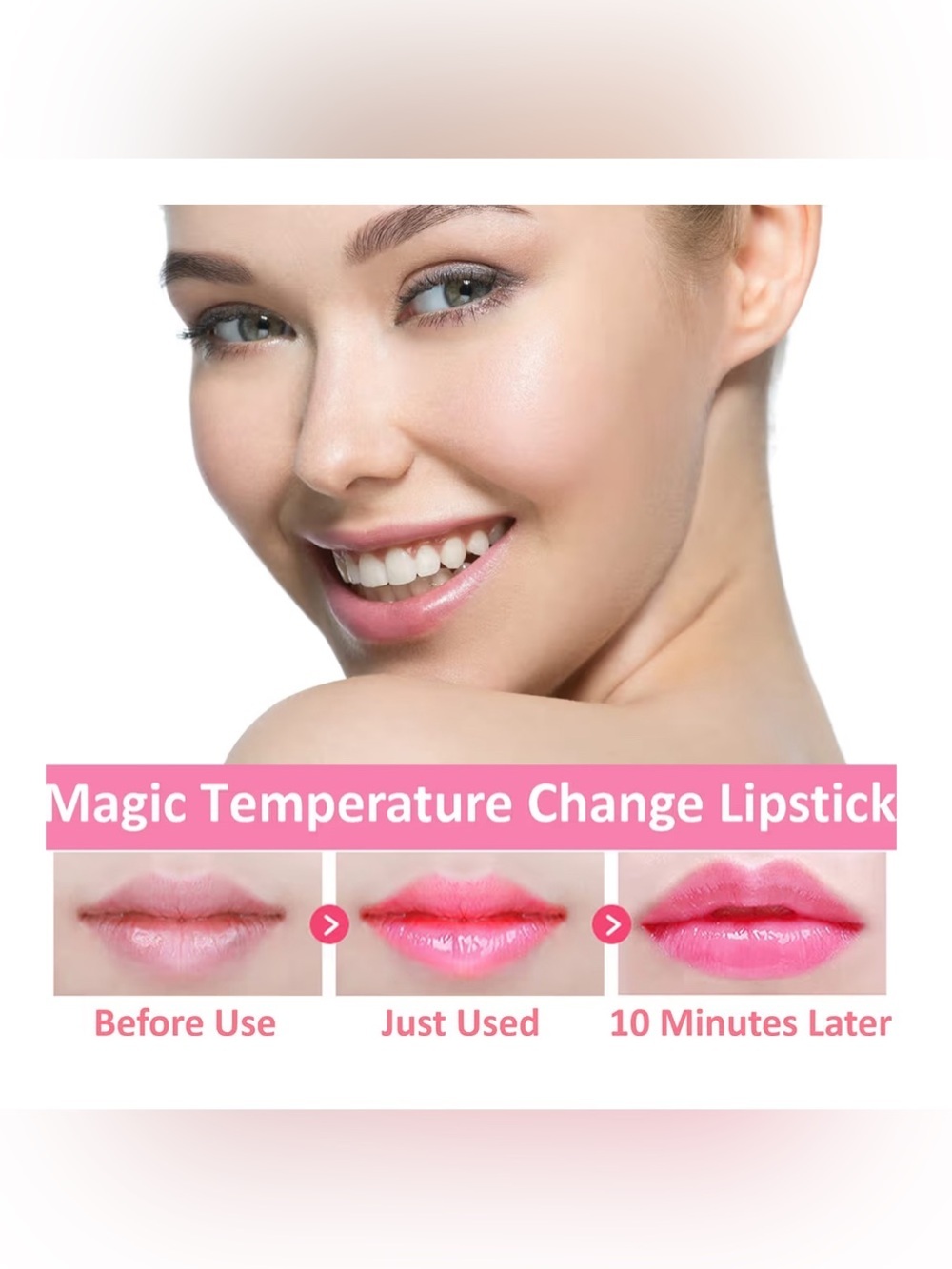 Pink Floral Jelly Lipstick - Hydrating Sheer Tint - Picture 3 of 4